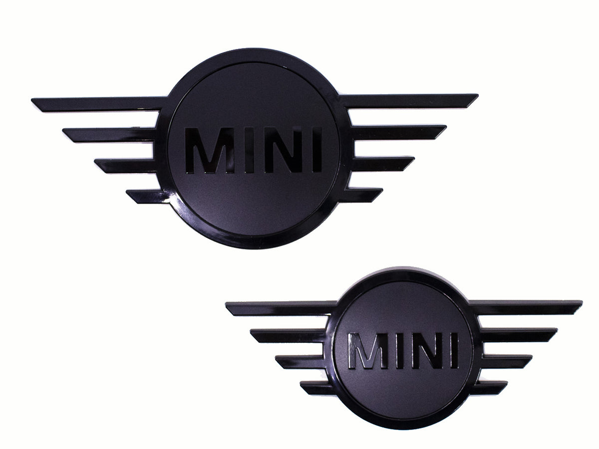 New Style Gloss Black Front & Rear Emblem Badge For 2014-2023 Mini Coo ...