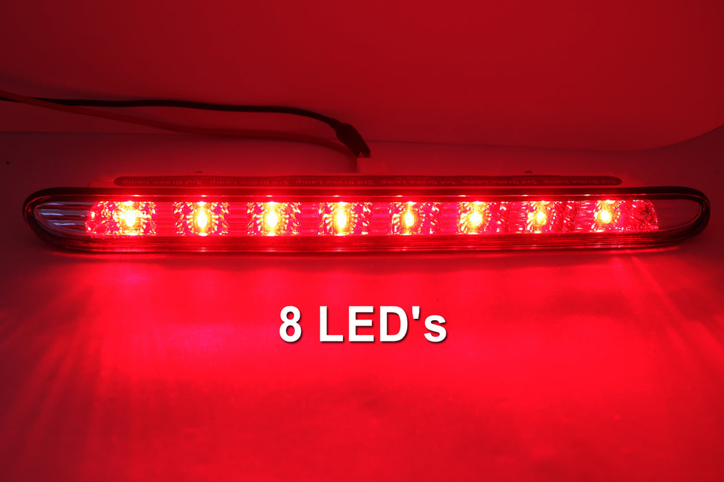 3rd Third Brake Light Trunk For Peugeot 206cc 206 cc - Red LED / Clear Lens