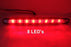 3rd Third Brake Light Trunk For Peugeot 206cc 206 cc - Red LED / Clear Lens