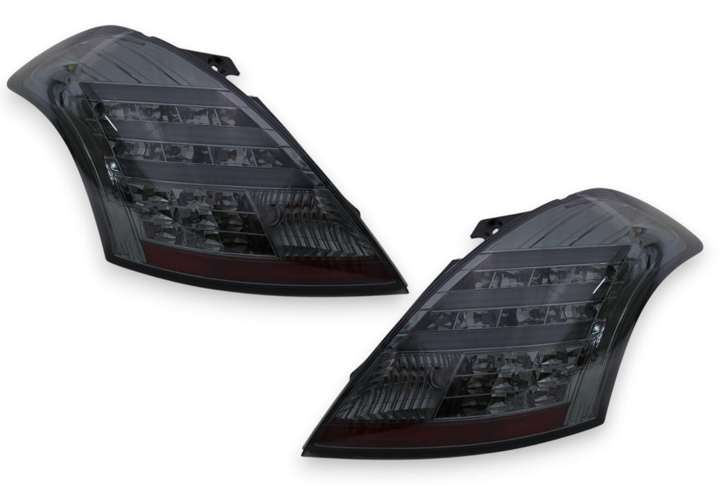 LED Tail Light Assembly Compatible with 2010-2016 Suzuki Swift Sport ZC32S - Smoked Black