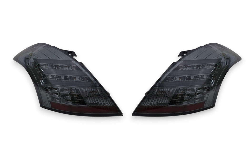 LED Tail Light Assembly Compatible with 2010-2016 Suzuki Swift Sport ZC32S - Smoked Black
