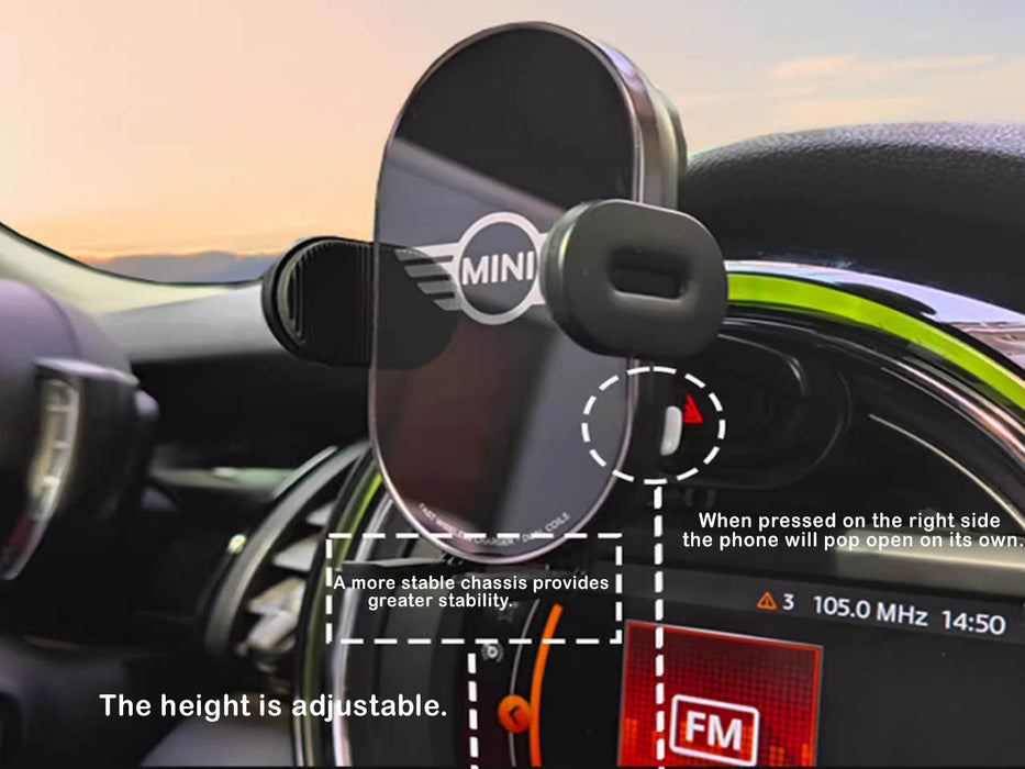 Smart Wireless Charger Phone Holder for Mini Cooper F55/F56/F57 ...