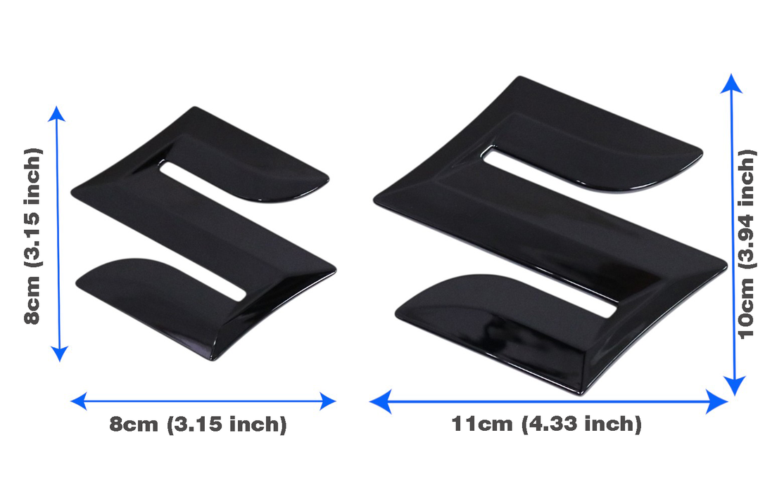 Glossy Black Front + Rear Sport Emblems Badges Full Set for Suzuki Swift Sport ZC33S