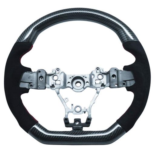 Carbon Fiber D-Shape Racer Steering Wheel Compatible with 2015-2020 Subaru WRX STI
