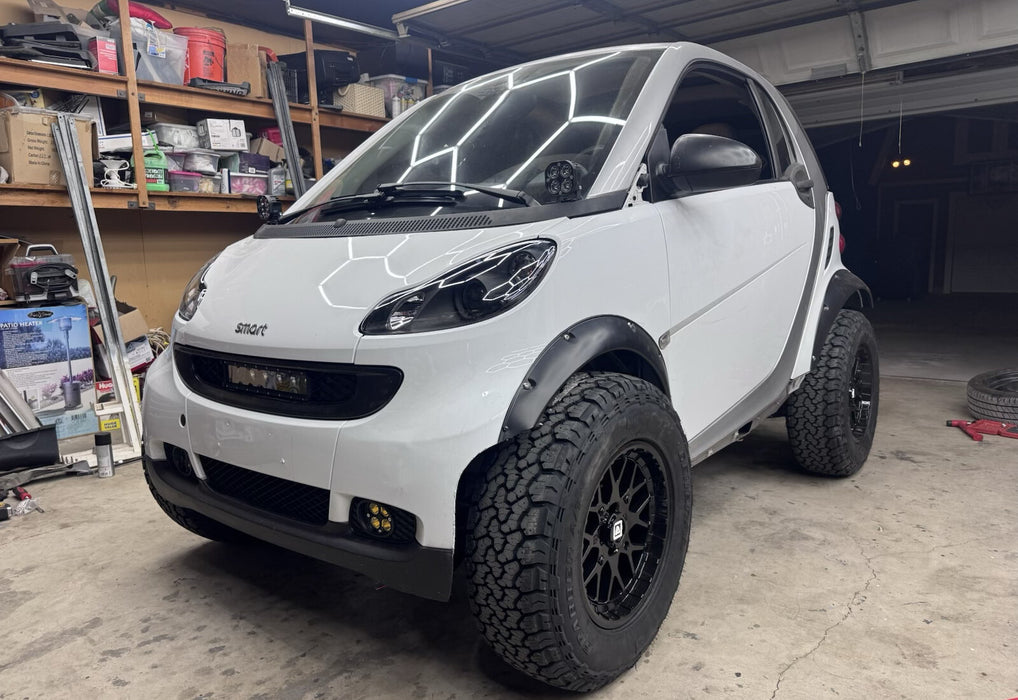 Assembly Headlight Lamp Clear Lens/Black base For 07-14 Smart Car Fortwo 451 Mk2