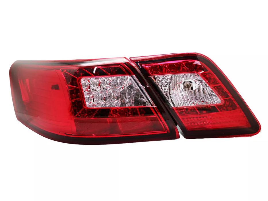 For 2007 2008 2009 Toyota Camry LED Taillights Rear Lights - Red/Clear