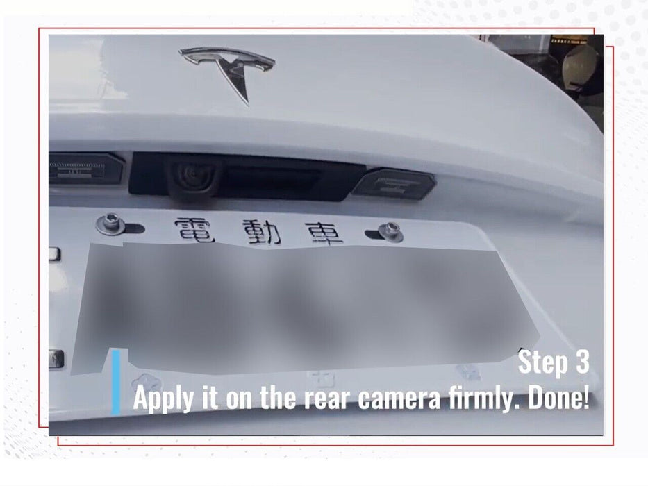 Rear Parking Camera Cover Waterproof Hydrophobic Case For 17-22 Tesla Model 3/Y