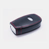 KEYLESS ACCESS KEY RED STITCHING LEATHER KEY FOB PROTECTOR COVER FOR SUBARU WRX & SUBARU STI & SUBARU LEVORG FORESTER BRZ