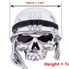 3D Soldier Army Skull Decal for Any Flat Surface Chrome Car Decals as a Emblem