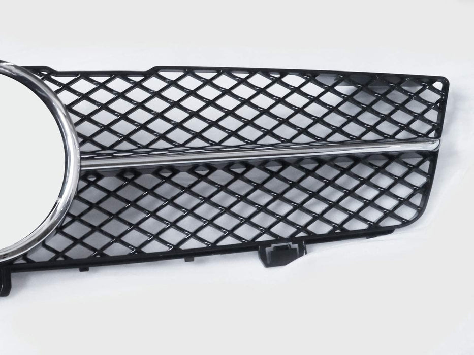1 Fin SLS Front Hood Sport Black Chrome Grill for Mercedes CLS Class W219 08-10