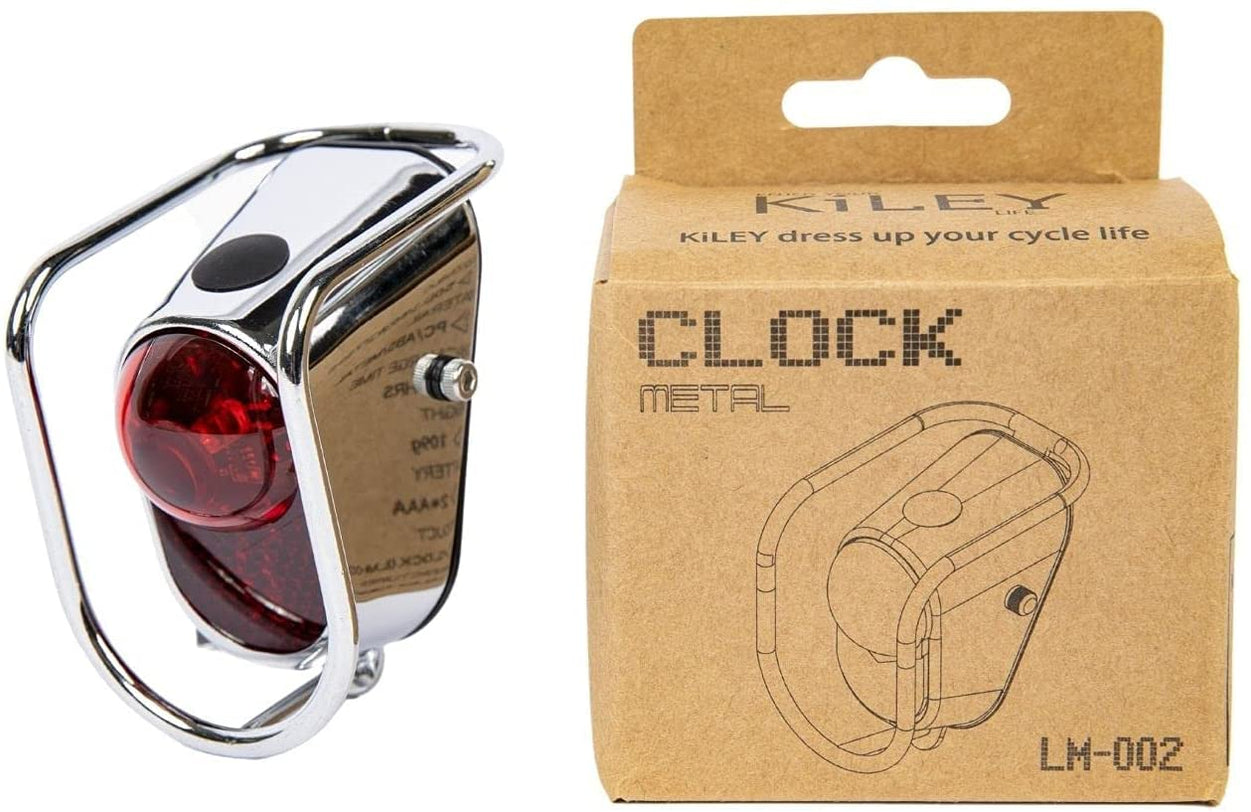 Bicycle Rear LED Tail Lights - Chrome Old School Vintage Classic Tour ...