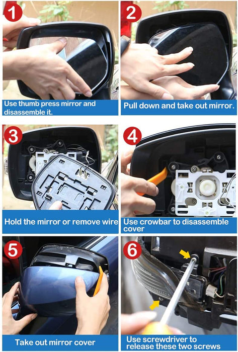 Side Mirrors Assistant Turn Signal Light Indicators for 15-19 Subaru WRX/STI
