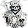 3D Grim Reaper Decal for Any Flat Surface - Chrome Car Decals - Truck or Car Stickers That Feature Custom Chrome Decal of Grim Reaper Skull