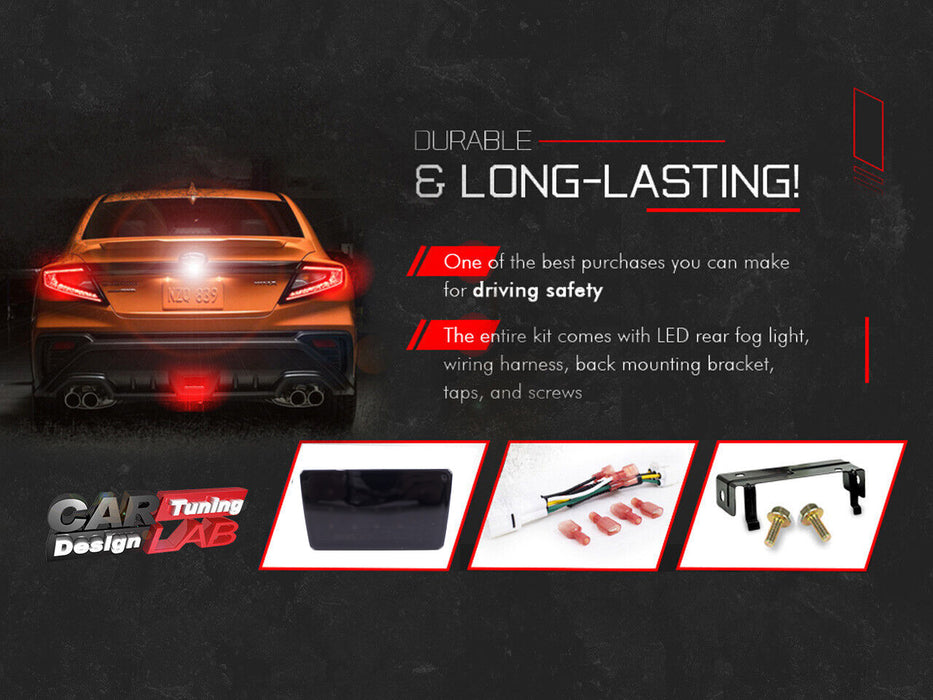 F1 LED Rear Fog Light Kit Plug and Play Brake Light BK/BK For 2022+ Subaru WRX