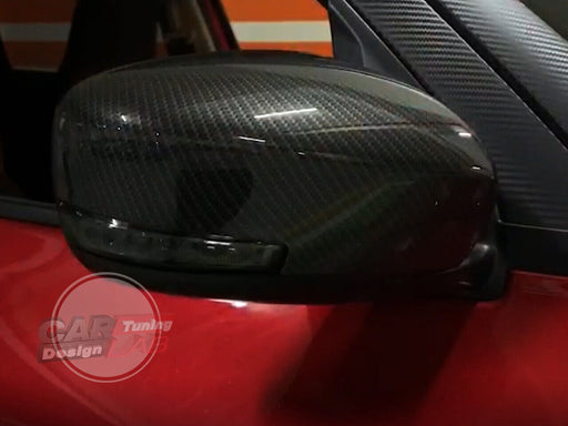 Exterior Replacement Carbon Look Mirrors Cover Cap for 17-Up Suzuki Swift Sport