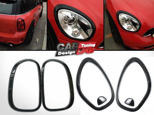 Glossy Black Tail Lights+Head Lamp Overlay Cover for Mini Cooper Countryman R60