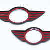 Front&Rear Glossy Black Emblem Badges Cover For Mini Cooper R50 R52 R53 R58 R59