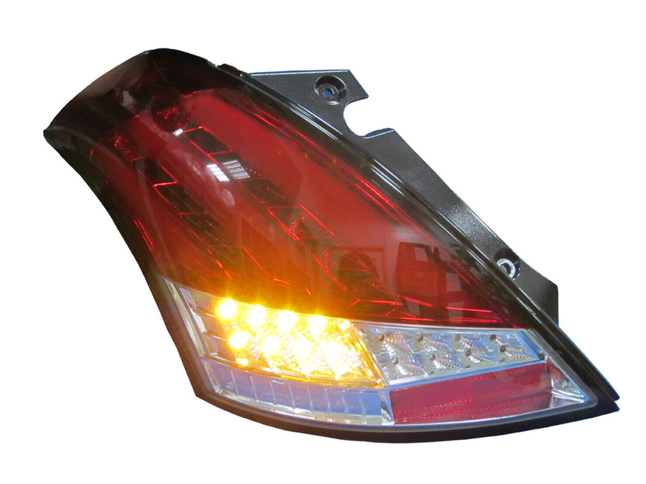 LED Tail Light Assembly For 2010-2016 Suzuki Swift Sport - Red Lens Fully LED