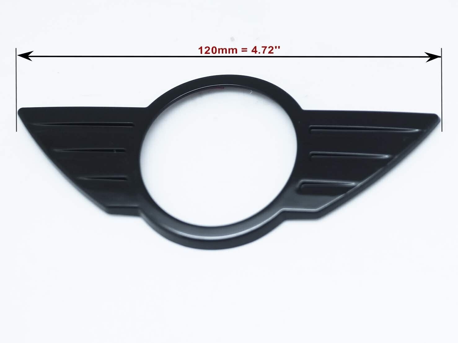 MINI Cooper Gloss Black WIngs NEW Logo Emblem Cover Front and Rear with  colored accent sticker - MINI Cooper Accessories + MINI Cooper Parts