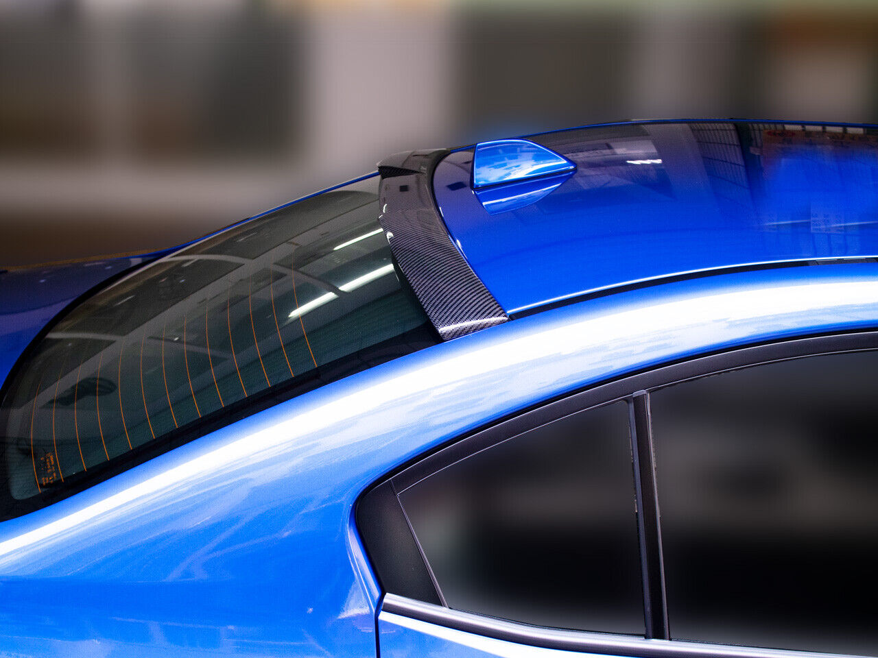 Sti Rear Window Spoiler Rear Windshield Roof Spoiler Wing For 2015-2021 Subaru WRX STI - Carbo ...