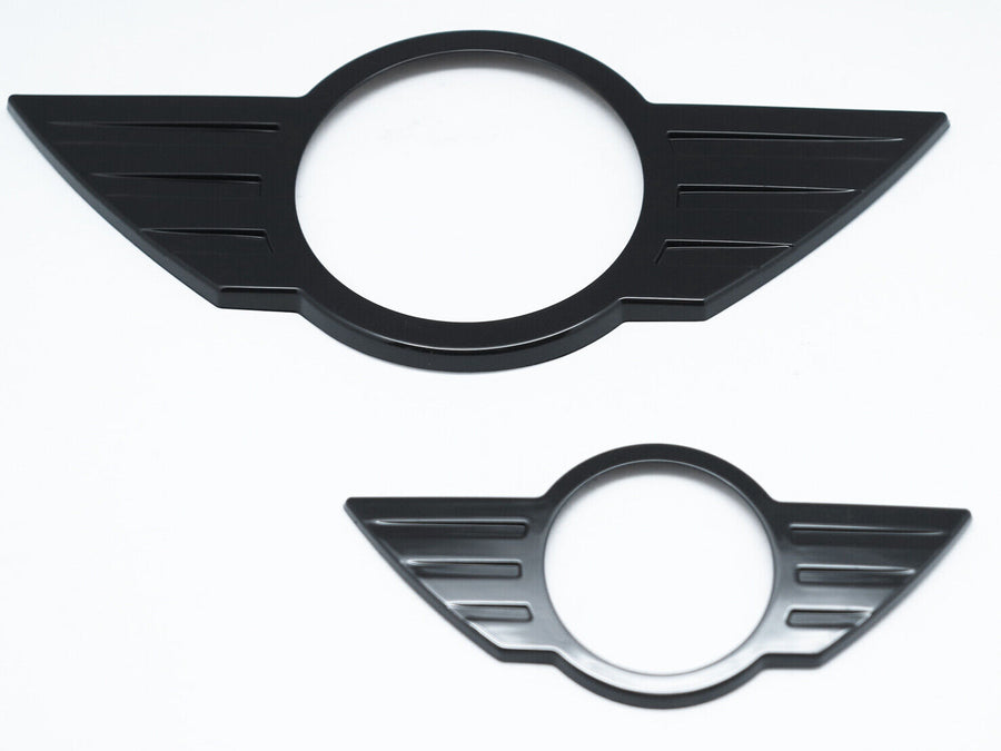 Front & Rear Glossy Black Emblem Badge Cover For Mini Cooper Countryma ...