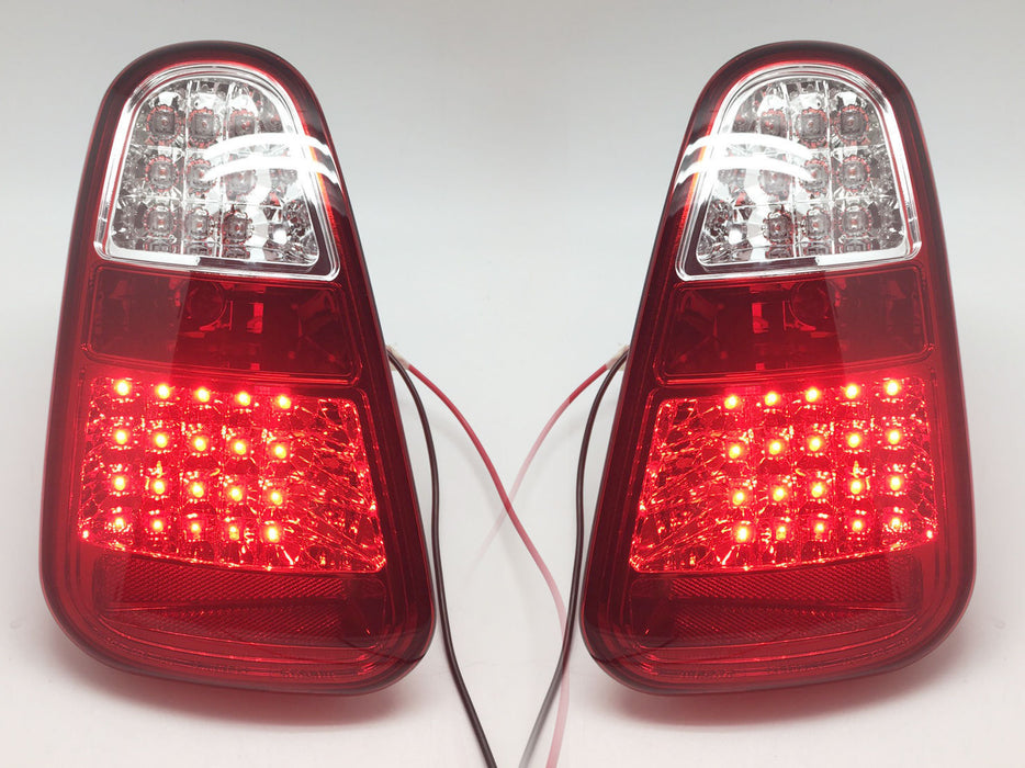 Red Clear Fully LED Tail Lights Rear Lamps Fits 2001-2004 Mini Cooper ...