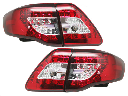 For 2009-2010 Toyota Corolla Altis LED Tail Light Brake Turn Signal - Red/Clear