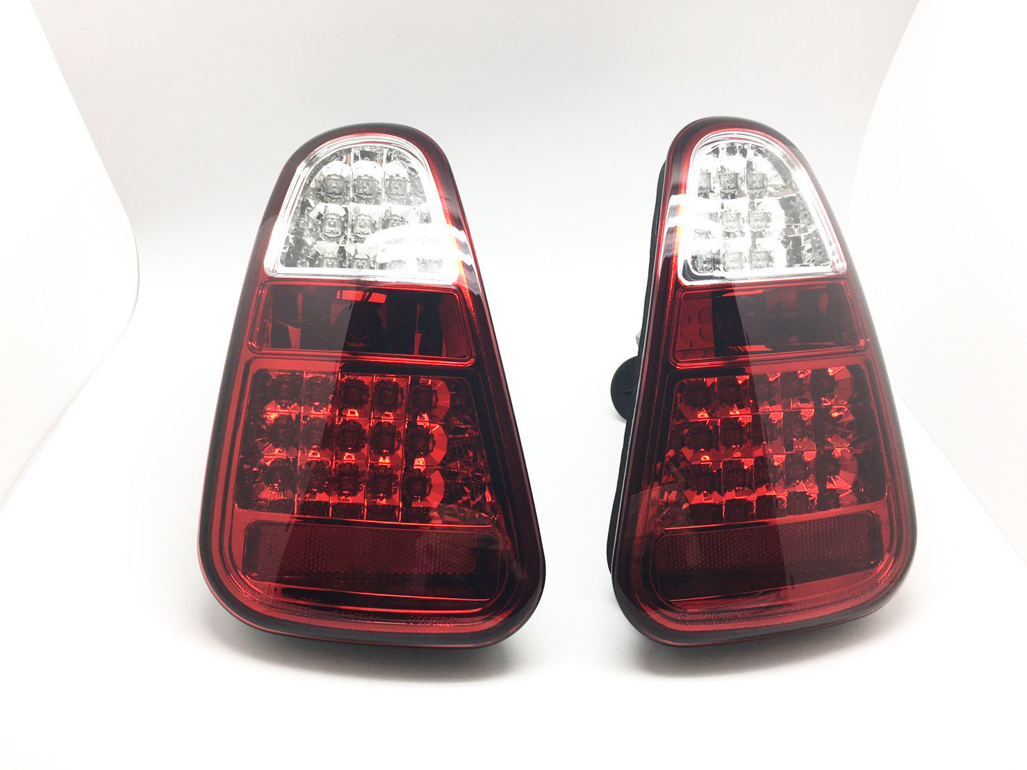 Red Clear Fully LED Tail Lights Rear Lamps Fits 2001-2004 Mini Cooper ...