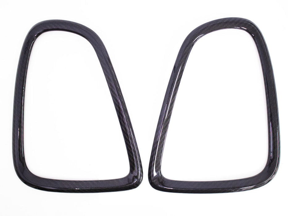 Taillights Cover Trim Frame Rim For Mini Cooper R55 R56 R57 R58 R59 Carbon Fiber